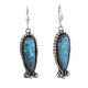SILVER & KINGMAN TURQUOISE EARRINGS BY DOUG NAVA (TAOS/APACHE)