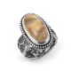 SILVER & RUTILATED QUARTZ RING BY GLENDA LORETTO (JEMEZ)