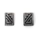 SILVER OVERLAY STUD EARRINGS BY PETER NELSON (NAVAJO)