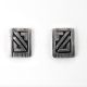 SILVER OVERLAY STUD EARRINGS BY PETER NELSON (NAVAJO)