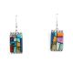 SILVER & MULTISTONE EARRINGS BY BRYON YELLOWHORSE (NAVAJO)