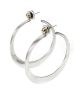 14K &  SILVER HOOP EARRINGS BY EDISON CUMMINGS (NAVAJO)