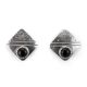SILVER & ONYX STUD EARRINGS BY PETER NELSON (NAVAJO)