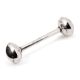 SILVER BABY BARBELL RATTLE BY M. SCOTT (NAVAJO)