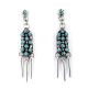 SILVER & KINGMAN TURQUOISE DANGLE EARRINGS BY ABIGAIL AMESOLI (ZUNI)