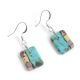 SMALL MULTI-STONE INLAY EARRINGS BY MARY TAFOYA (SANTO DOMINGO)