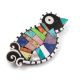 MULTI-STONE INLAY BIRD PIN/PENDANT BY MARY TAFOYA (SANTO DOMINGO)