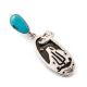 SILVER, GOLD ACCENT & TURQUOISE PENDANT BY JAMES FENDENHEIM (TOHONO O’ODHAM)