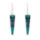 SILVER MULTI-STONE INAY DANGLE EARRINGS BY JIMMY HARRISON (NAVAJO)