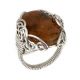 Fire agate silver wrap ring by Fernando Padilla (Navajo)