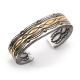 YELLOW GOLD & SILVER CUFF BRACELET BY HOWARD NELSON (NAVAJO)