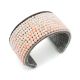 PEARL, CORAL, TURQUOISE & SILVER CUFF BY OLIN TSINGINE (HOPI)