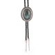 SILVER & TURQUOISE BOLO TIE BY CHESTER BENALLY (NAVAJO)