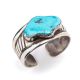 MORENCI TURQUOISE & SILVER CUFF BRACELET BY JOE QUINTANA (COCHITI)