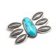 TURQUOISE & SILVER PIN BY PERRY SHORTY (NAVAJO)