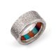 SILVER & MULTI-STONE INLAY 