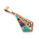 YELLOW GOLD MULTI-STONE INLAY PENDANT BY BOYD TSOSIE (NAVAJO)