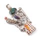 SILVER MULTI-STONE PENDANT BY VERNON BEGAYE (NAVAJO)