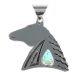 STERLING SILVER & TURQUOISE HORSE PENDANT BY MARIE JACKSON (NAVAJO)