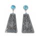 Sterling silver & turquoise lizard earrings by Gary Nez (Navajo)