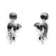 SILVER KOKOPELLI EARRINGS BY NORMAN WOODY (NAVAJO)