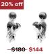 SILVER KOKOPELLI EARRINGS BY NORMAN WOODY (NAVAJO)