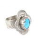 STERLING SILVER & TURQUOISE RING BY DANIEL JIM (NAVAJO)