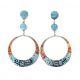 MICRO-INLAY MULTI-STONE EARRINGS BY CARL & IRENE CLARK (NAVAJO)