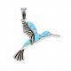 TURQUOISE HUMMINGBIRD PENDANT BY EARL PLUMMER (NAVAJO)