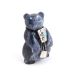 SODALITE, SILVER & TURQUOISE BEAR FETISH CARVING BY EDDINGTON HANNAWEEKE (ZUNI)