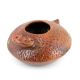 MEDIUM HORNY LIZARD SHAPED POTTERY BY LARISENNA MANYGOATS (NAVAJO)