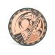 POTTERY PLATE WITH STONE INLAY BY RUSSELL SANCHEZ (SAN ILDEFONSO)