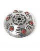 Sterling silver & coral bear paw seed pot by Mark Calladitto (Navajo)
